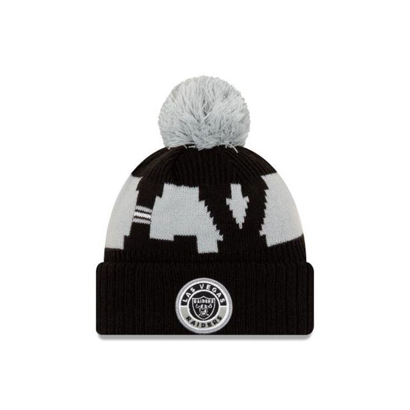 NFL Las Vegas Raiders Cold Weather Sport Knit (ARO5687) - Black New Era Beanies